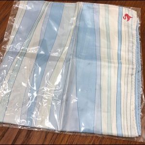 Square Silk Scarf Blues and White Red Swan